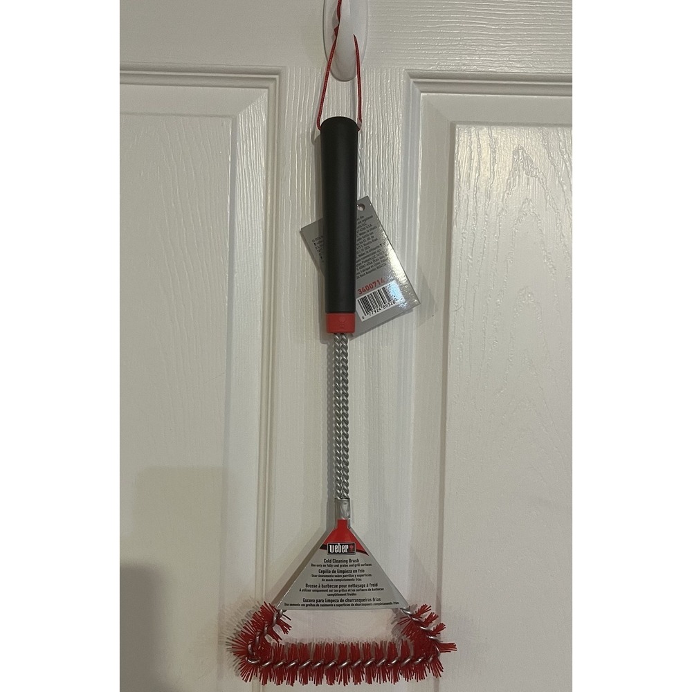Weber 18" Cold Cleaning Grill Brush Nylon Bristles BBQ Cleaner New w/Tag 3400714